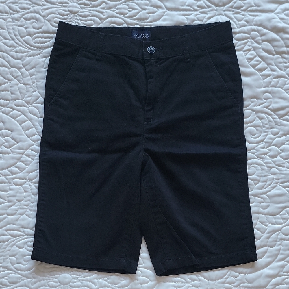🐞4/$10🐞 Place Kids Black Long Shorts With Adjustable Waistband Size 14